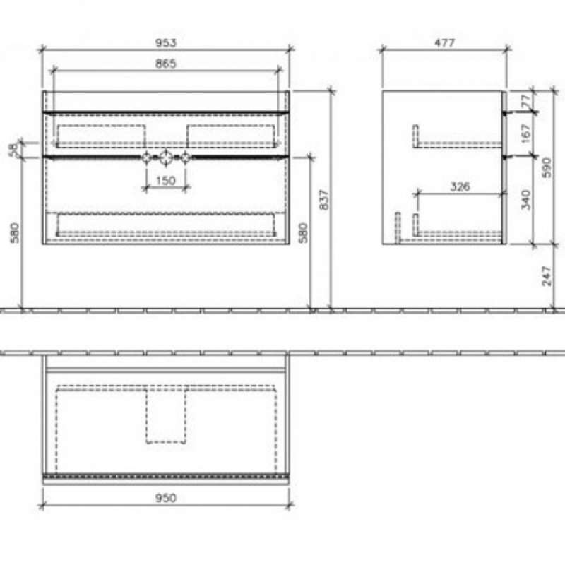 Тумба под умывальник Villeroy&Boch Venticello 100 см Santana Oak (A92601E1)